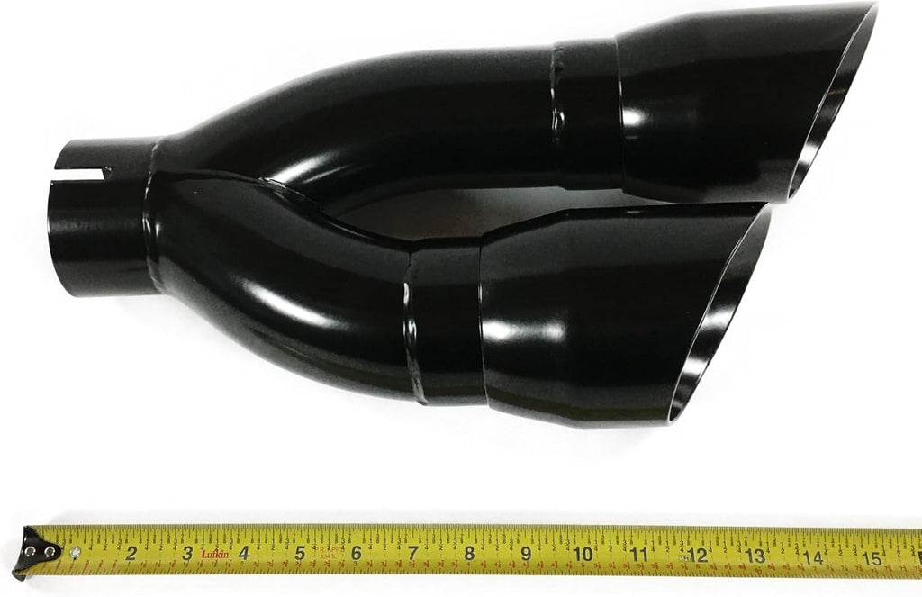 Black Stainless Dual Slant Angle Exhaust Tip G684