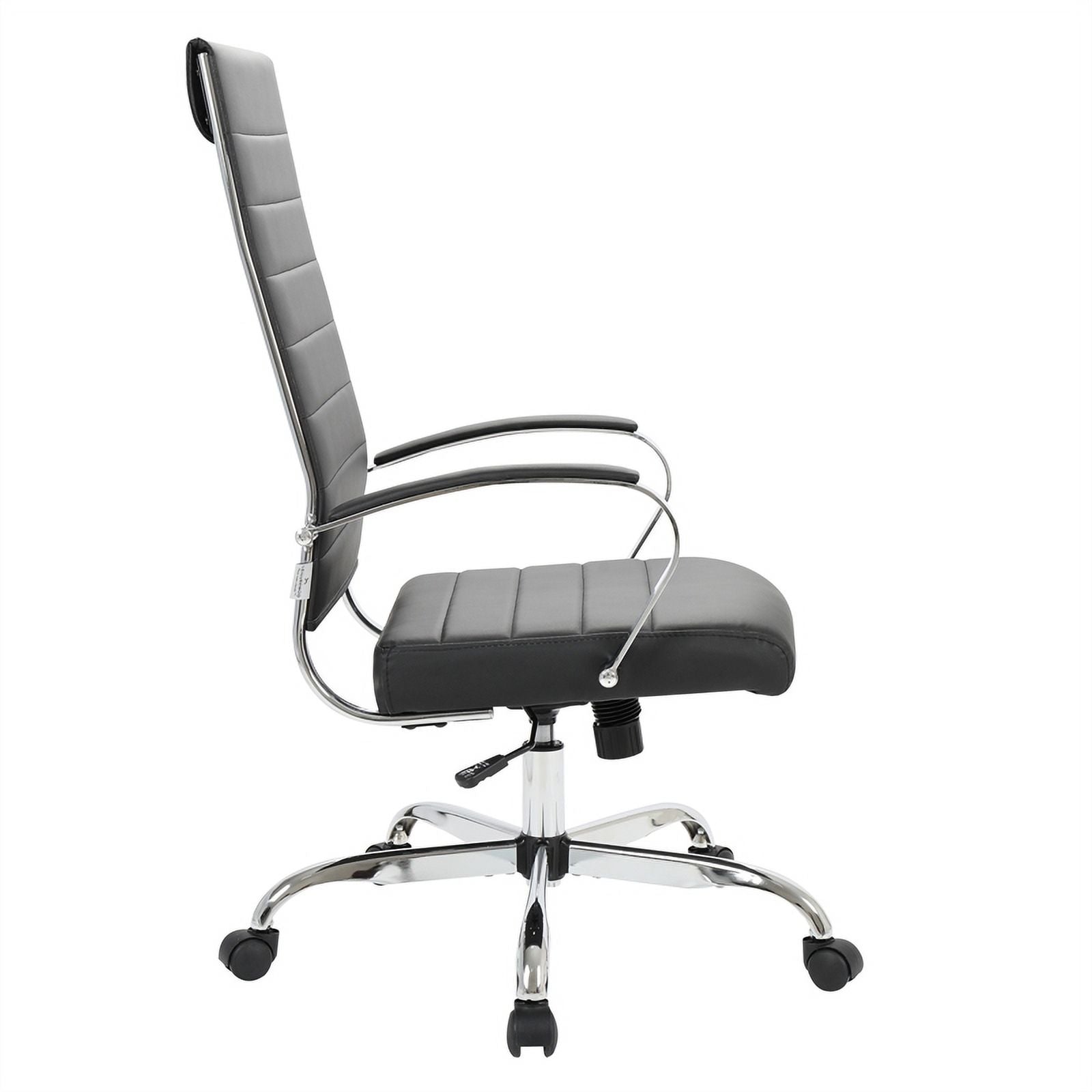 Black Leather High-Back Swivel Office Chair V6768