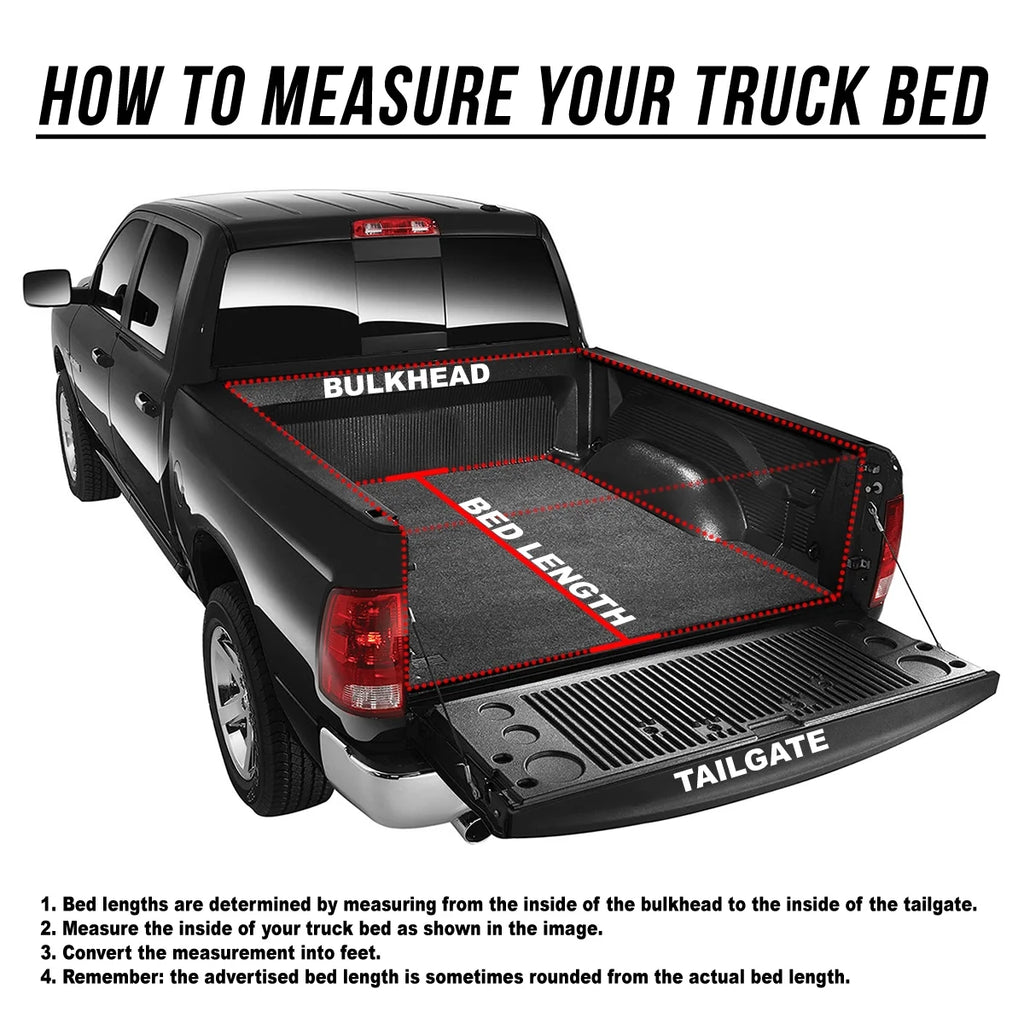 Tri-Fold Soft Top Tonneau Cover for Ford Ranger 6 Ft Short Bed Flareside A91670