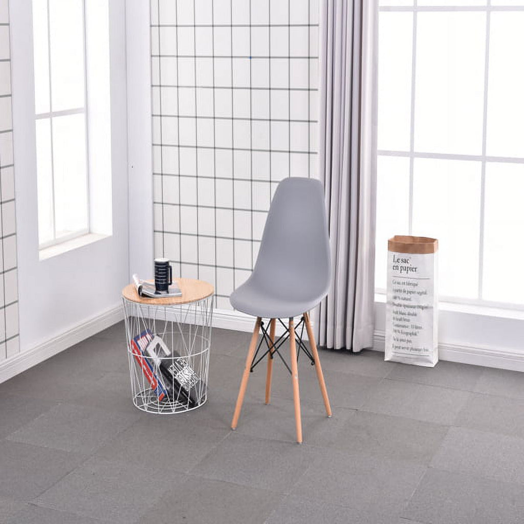 Gray Set of 4 Beech Wood Dining Chairs G5368