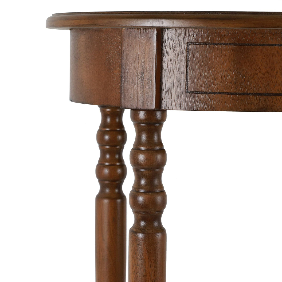 Antique White Oval Accent Table T86765
