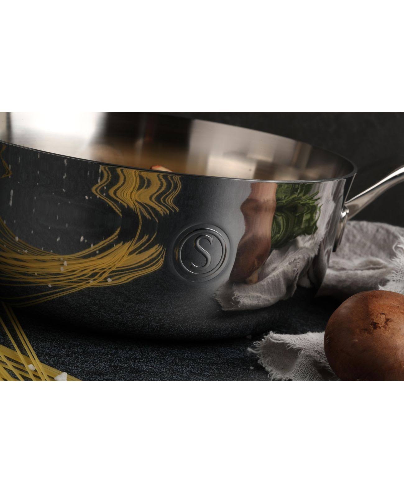 4 qt. Tri-Ply Stainless Steel Chef's Pan with Lid O74854