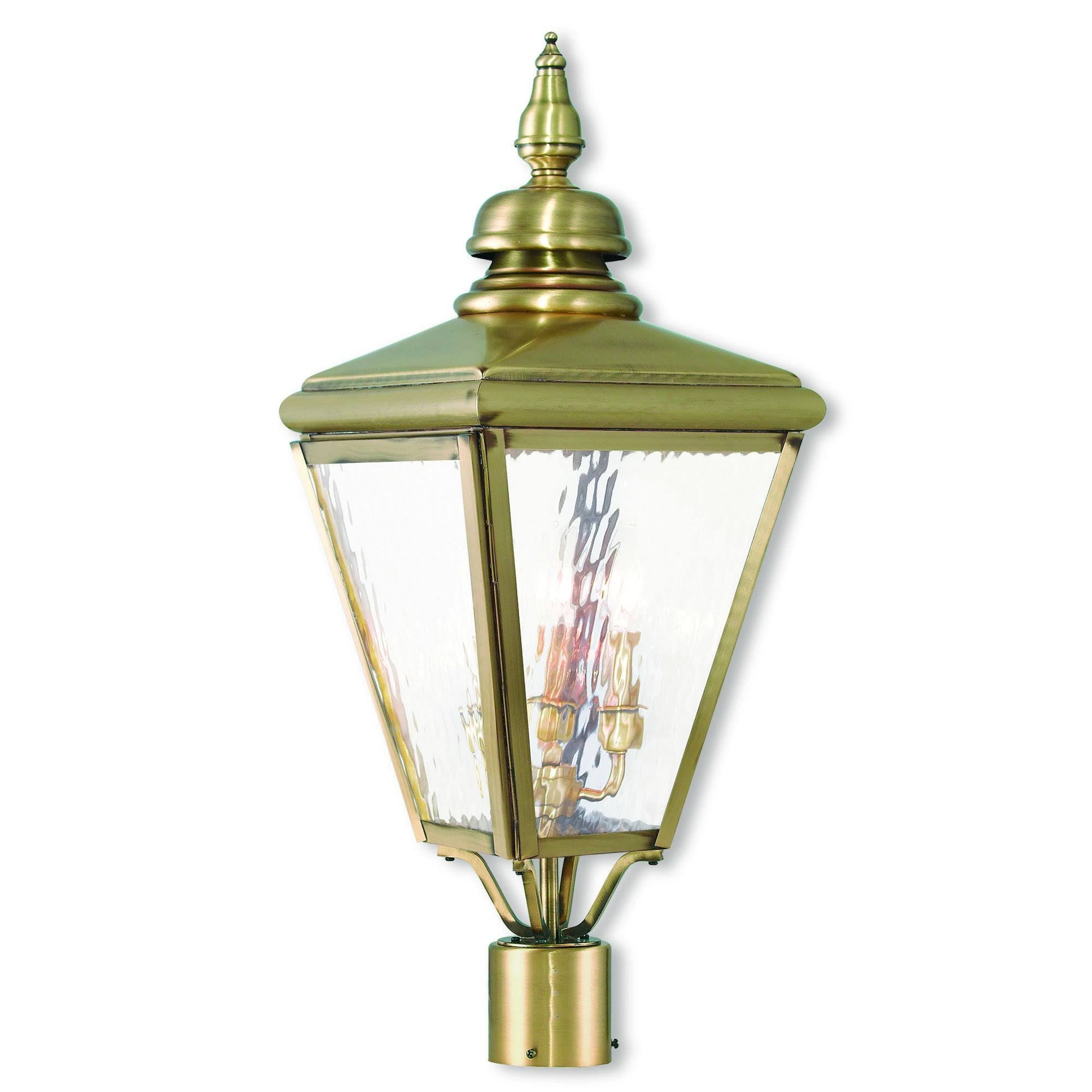 Antique Brass Post-Top Lantern J528538