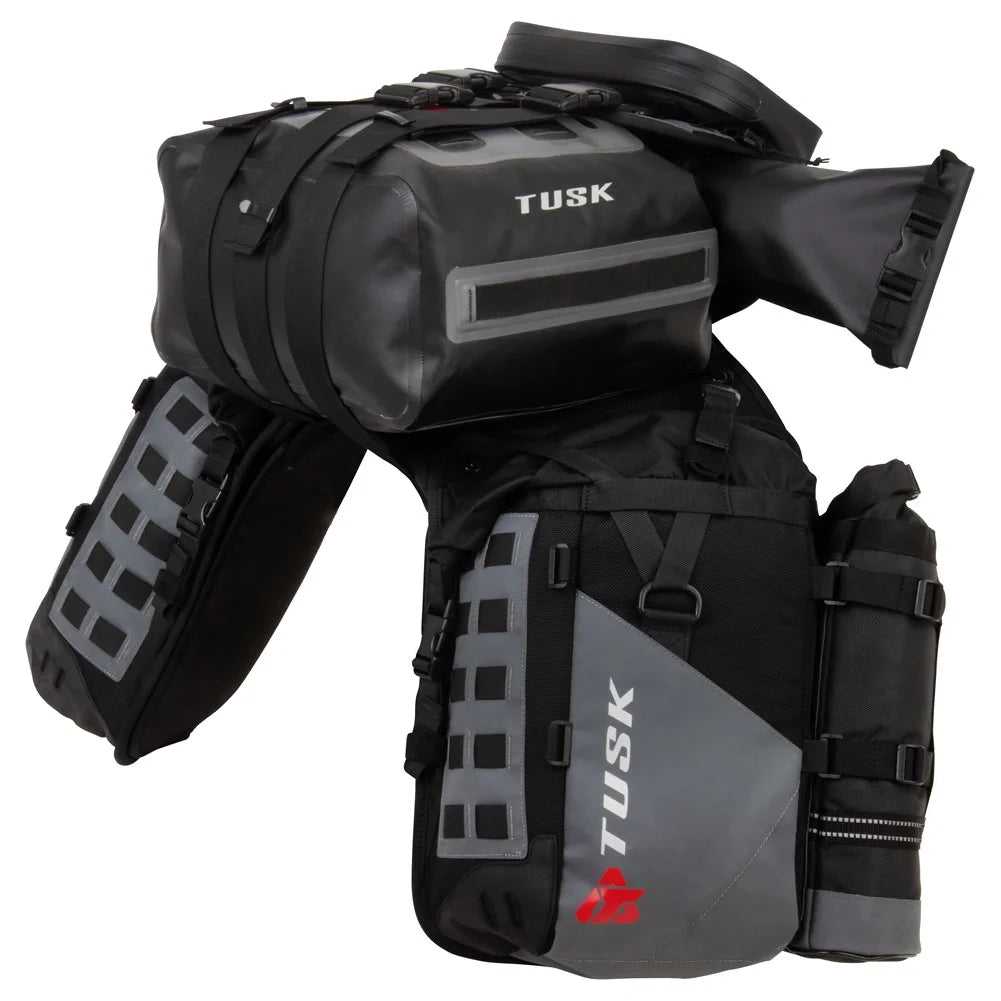 Rackless Luggage System with Small Dry Duffel and Large Bottle Holders For Suzuki V-Strom 1000 P662055