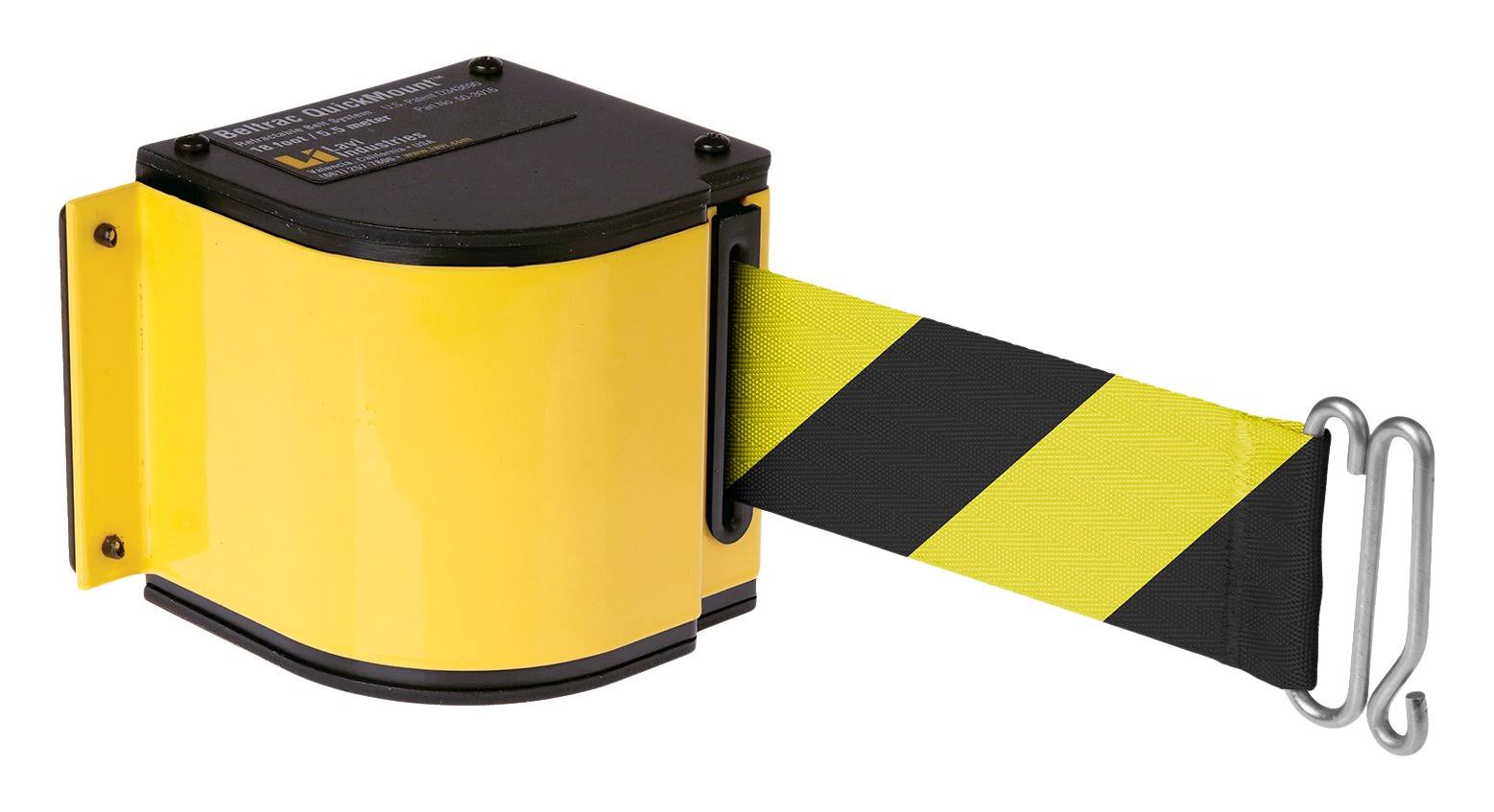 Yellow Retractable Belt Safety Barricade, 18 ft. Q2737