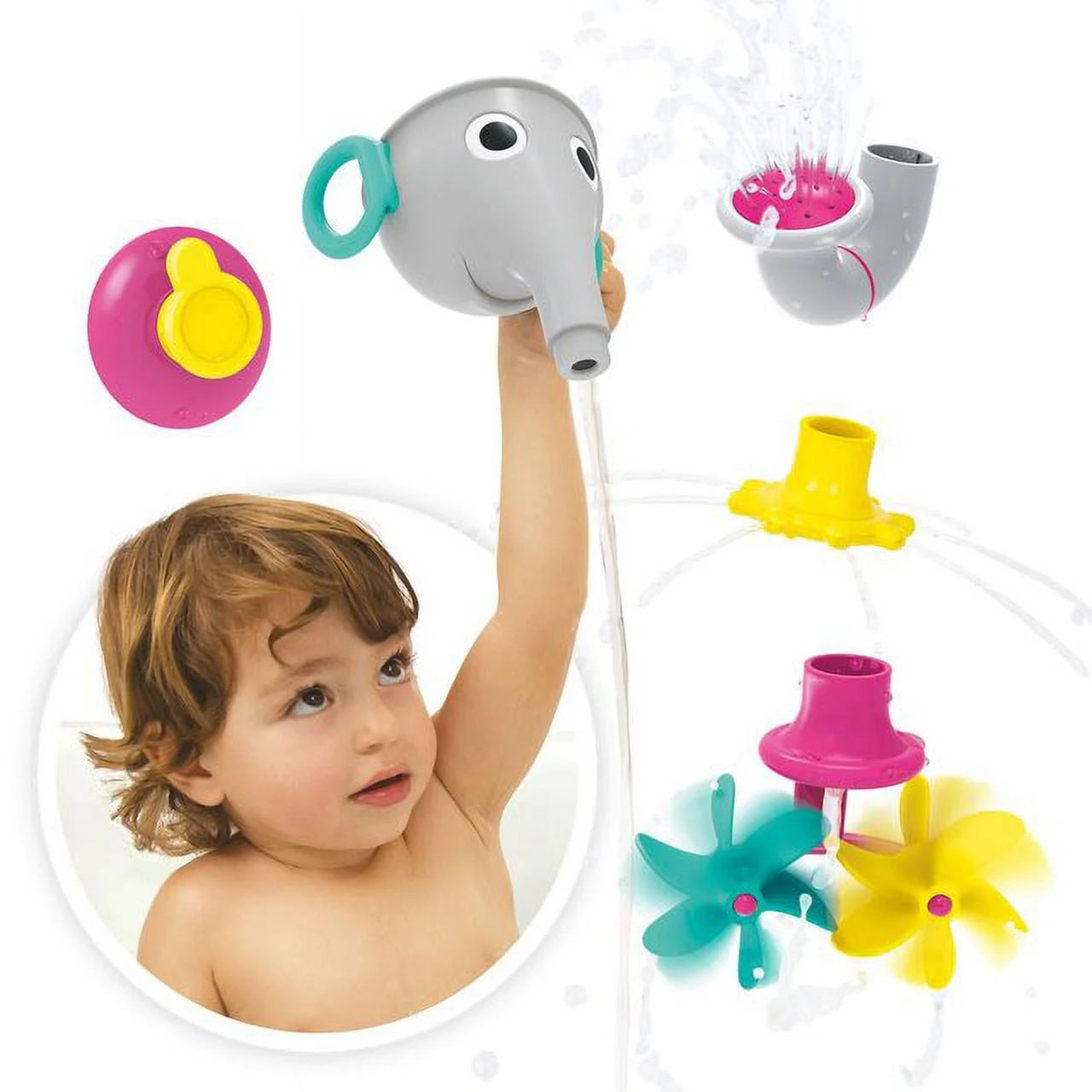 Blue Bath Toy with Interchangeable Trunk Accessories J184