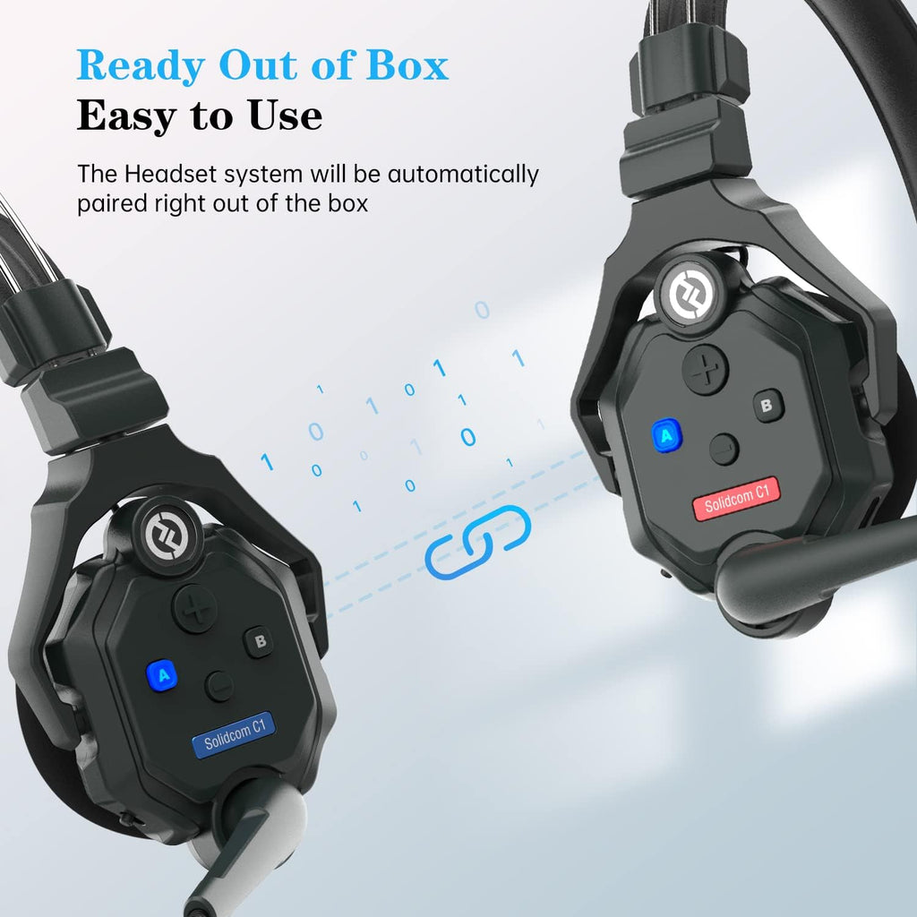 6-Person Full Duplex Wireless Headset Intercom System H7716