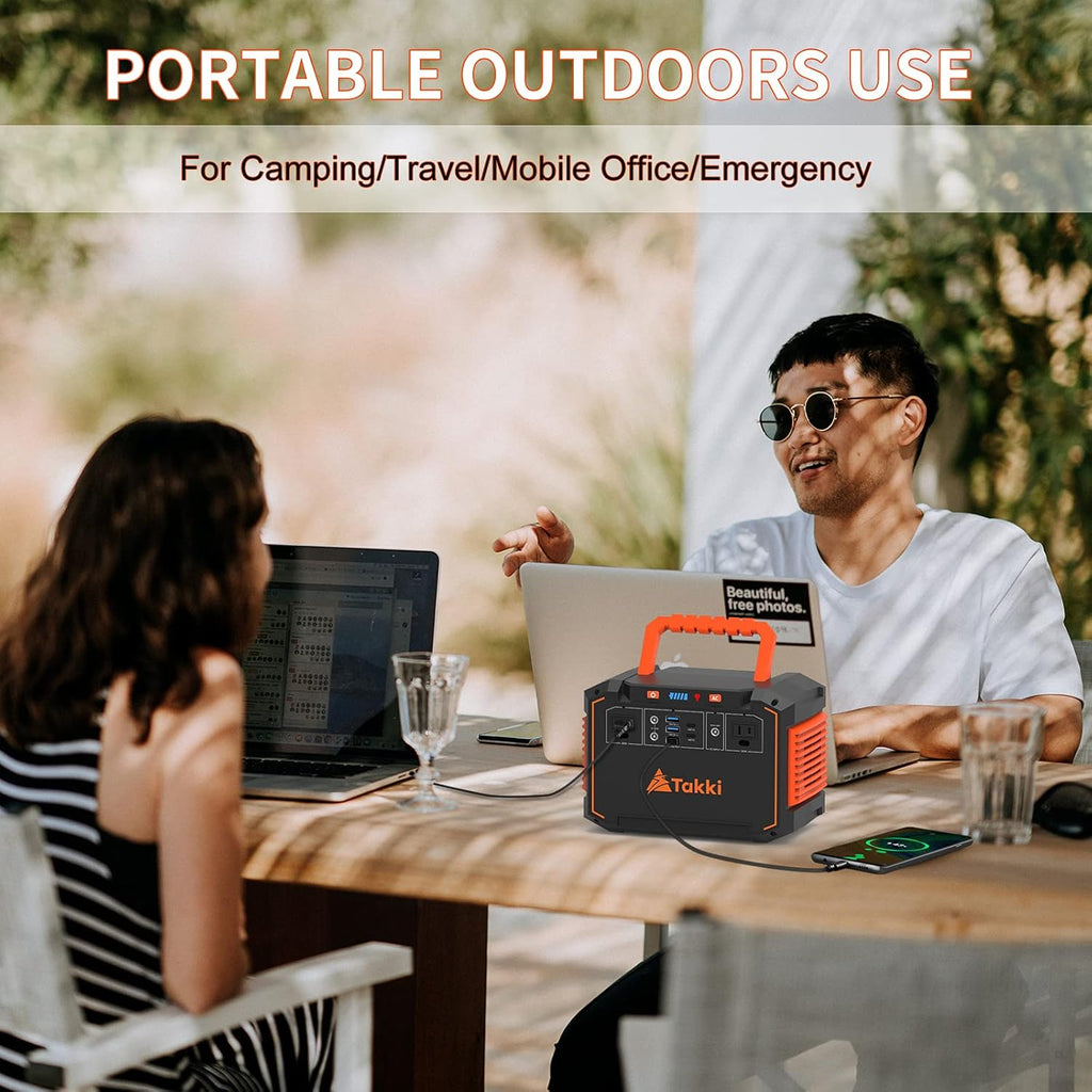 300W Portable Power Station 240Wh 110V AC Outlet USB Ports Battery Backup F328