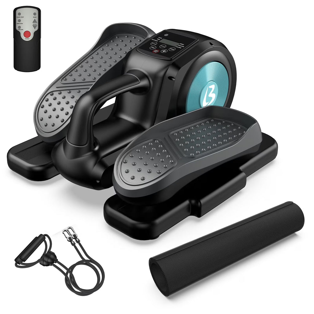 Under Desk Magnetic Elliptical Trainer with LCD Monitor Black F537