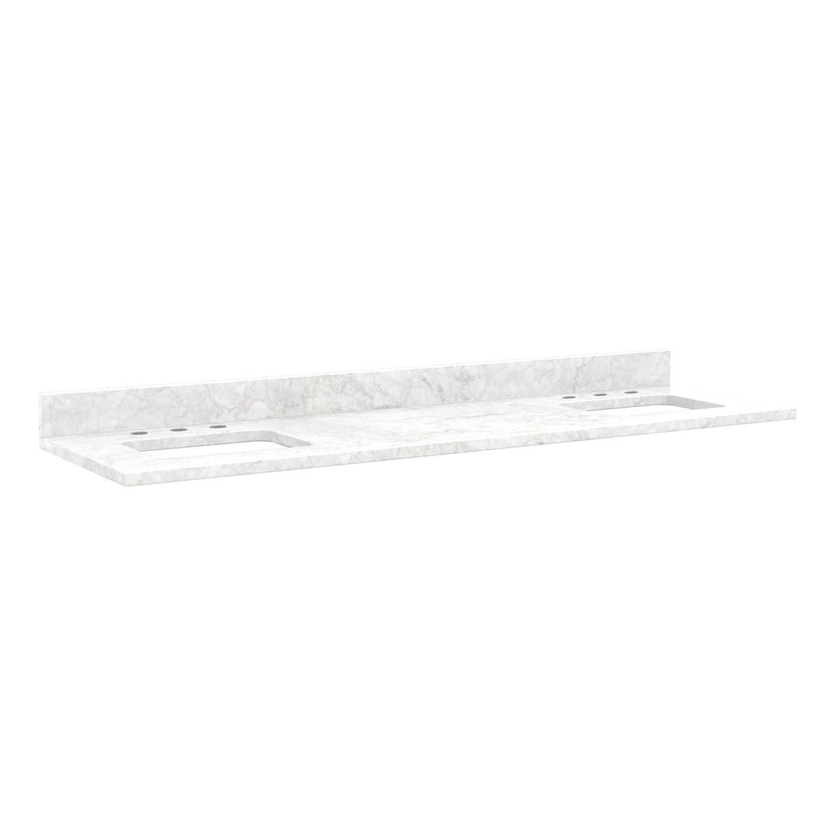 Marble Top for Rectangular Sinks 48x22 Centers 1 Hole Carrara J579