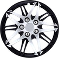 Chrome On Black Wheel Covers, Set of 4, 15" H46941