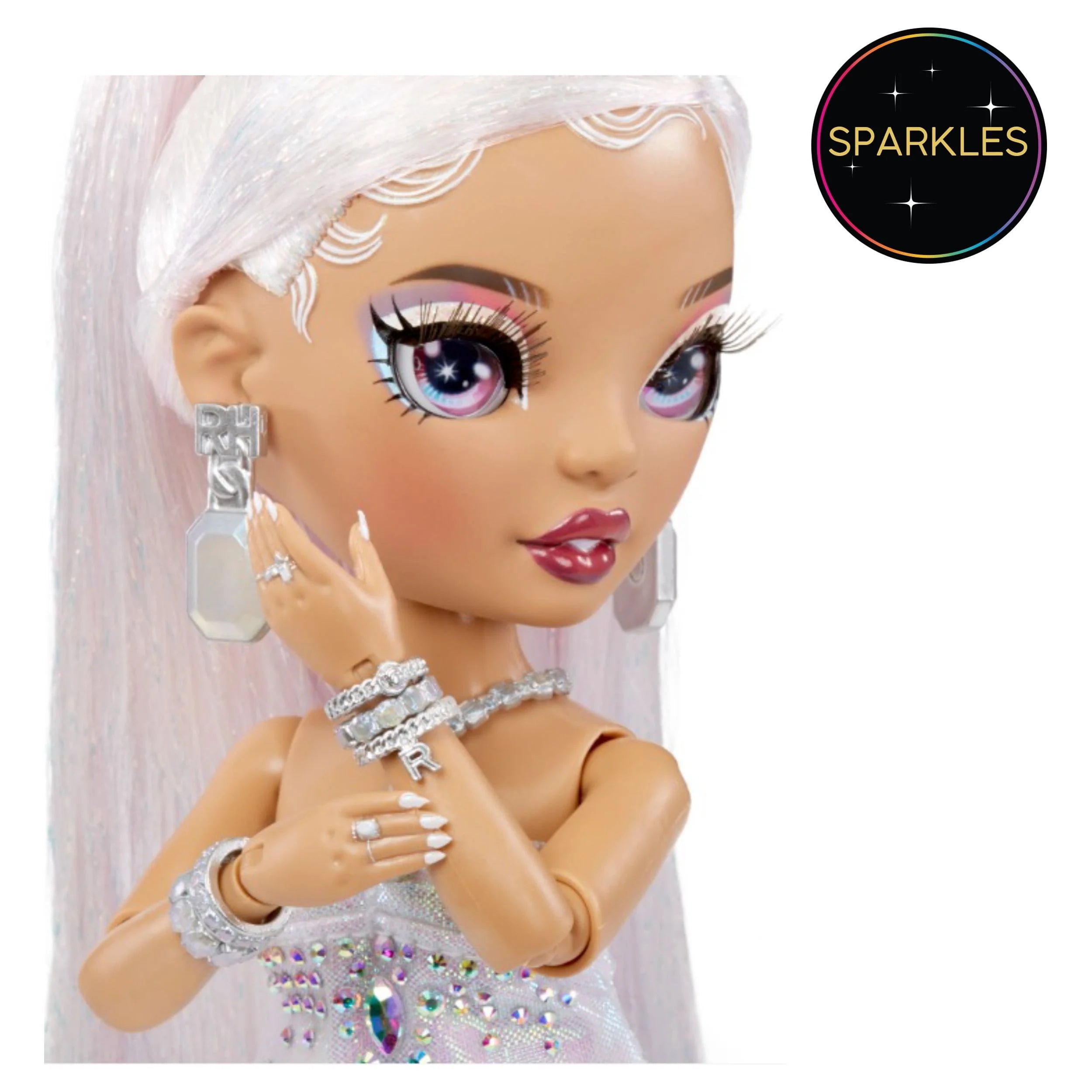Rainbow High Collector Doll with Multicolor Hair in Iridescent Gown V53608
