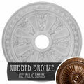 23 1/2x22OD x 3 7/8x22ID x 1x22P Hand-Painted Rubbed Bronze Ceiling Medallion K416