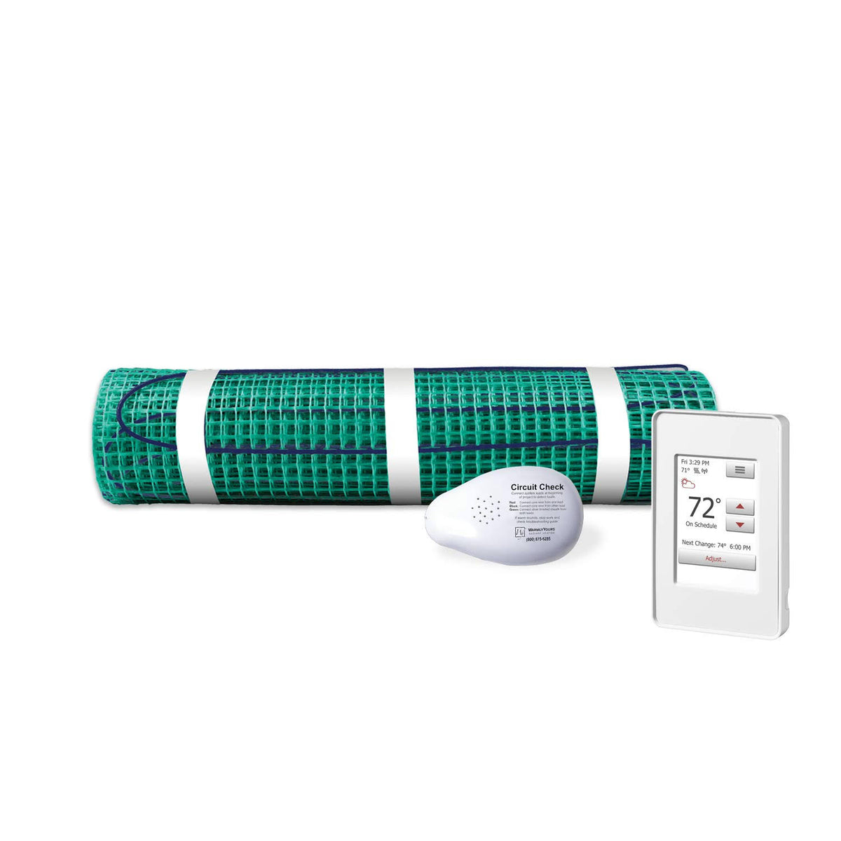 15 Sq. ft Electric Floor Heating Mat Kit with Wi-Fi Touch Screen Thermostat Z396948