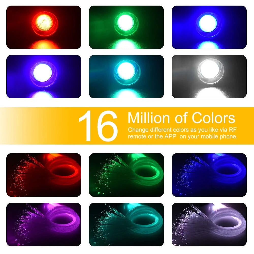 500pc Fiber Optic Car Headliner Star Light Kit Remote V18895