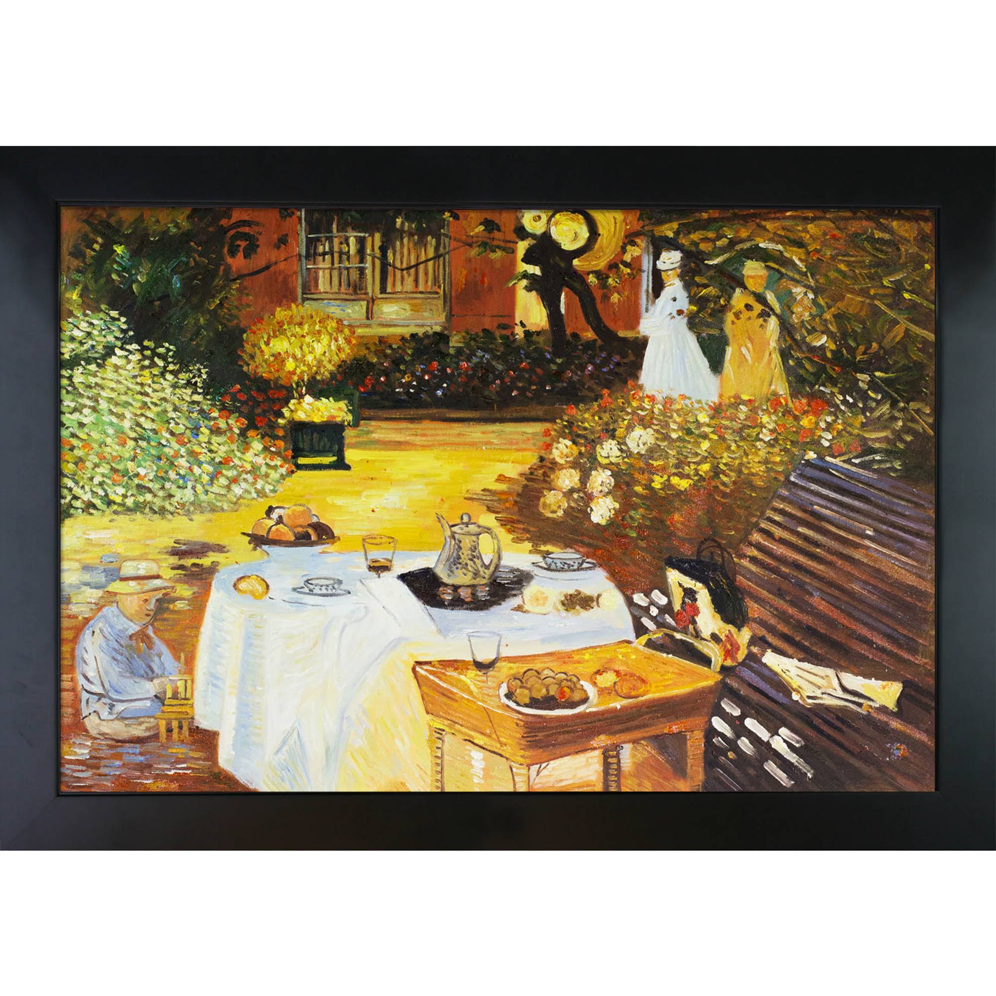 Large Hand Painted Oil Reproduction, Black N555
