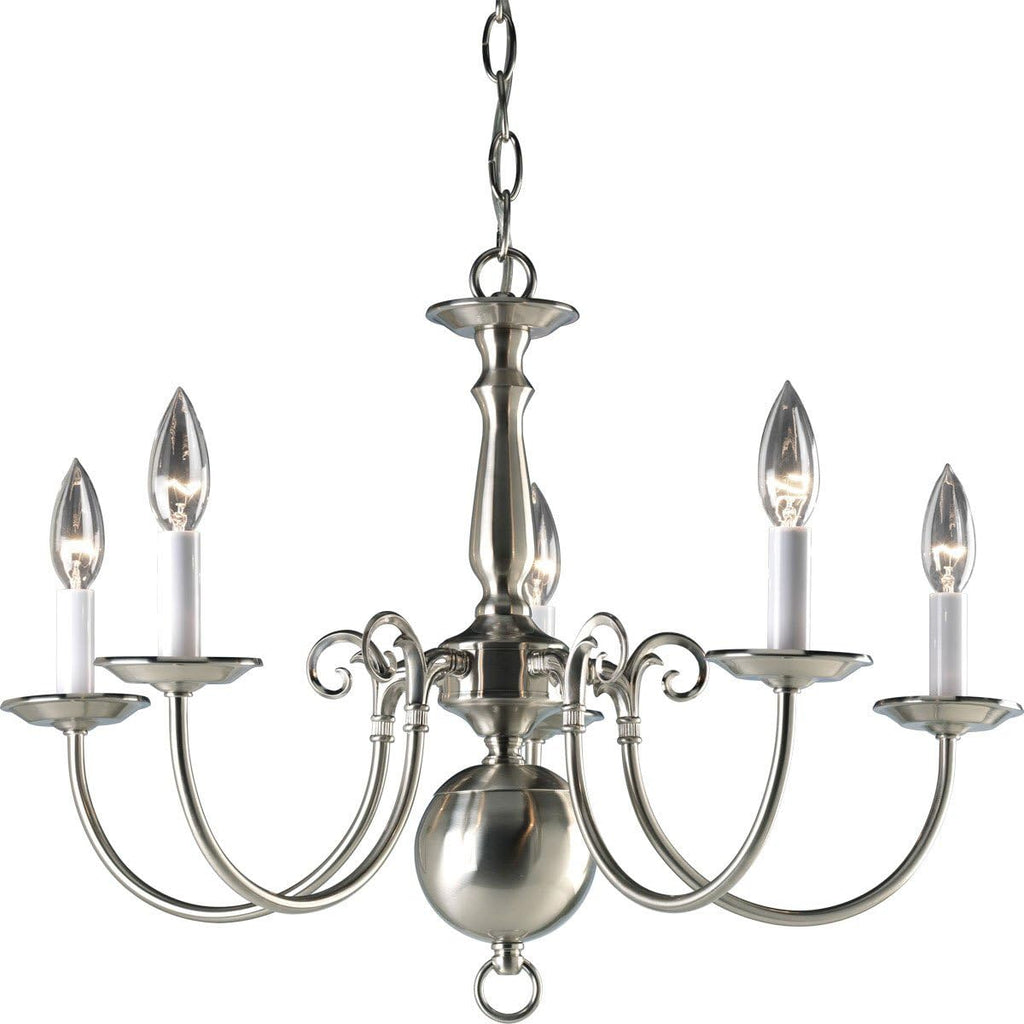 5-Light Polished Brass Chandelier D854099