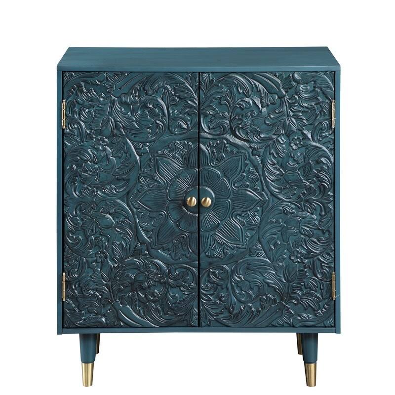 Solid Wood 2-Door Accent Cabinet Storage Shelf G881527