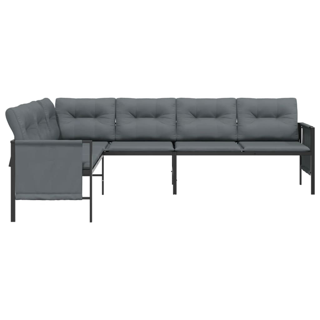 Anthracite Steel and Textilene Patio Corner Sofa M21843