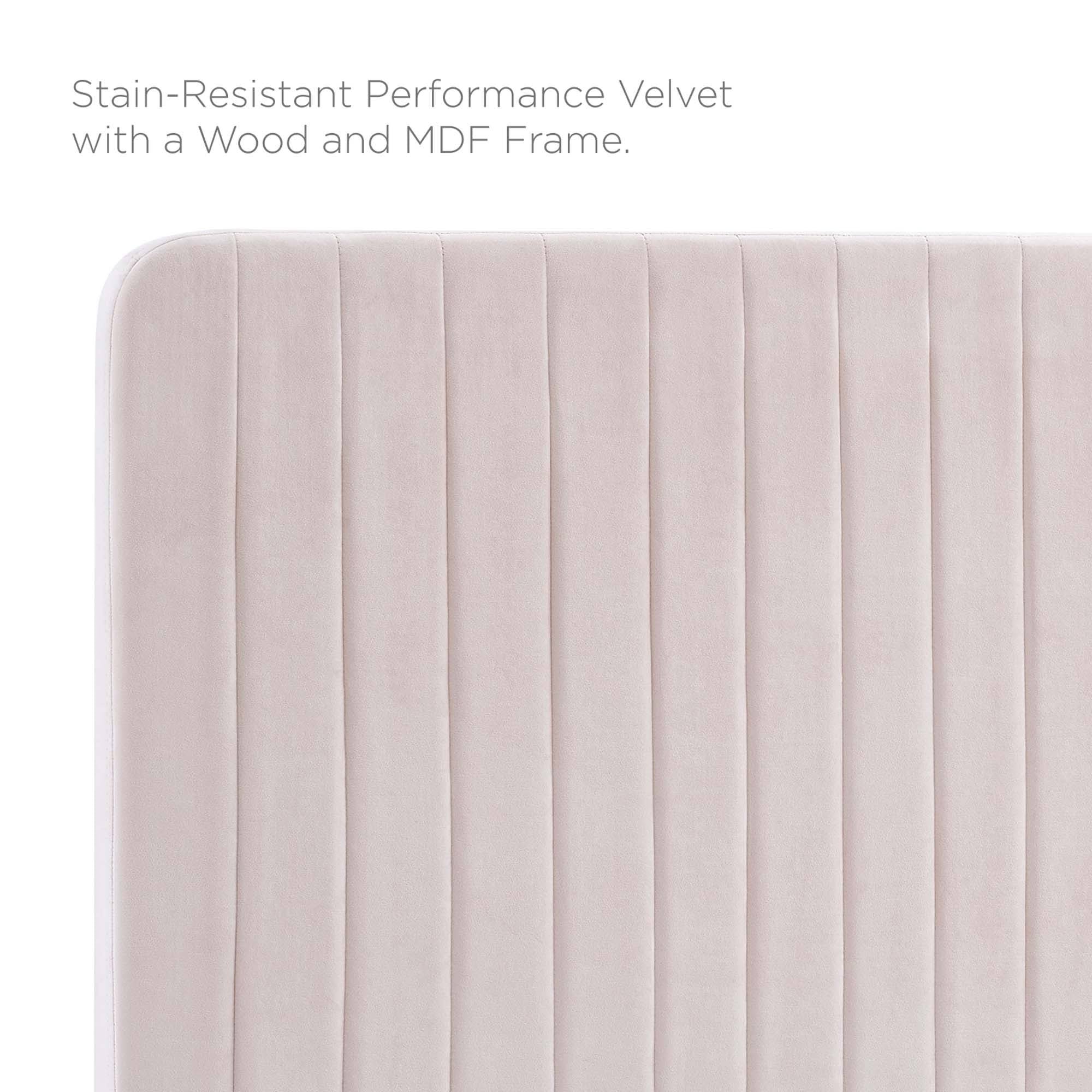 Navy Performance Velvet King/California King Headboard I3034