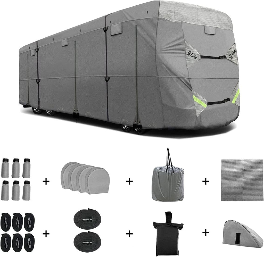 RV Cover Non-Woven Fabric Waterproof Fits 33’ - 37’ Camper Motorhome E428