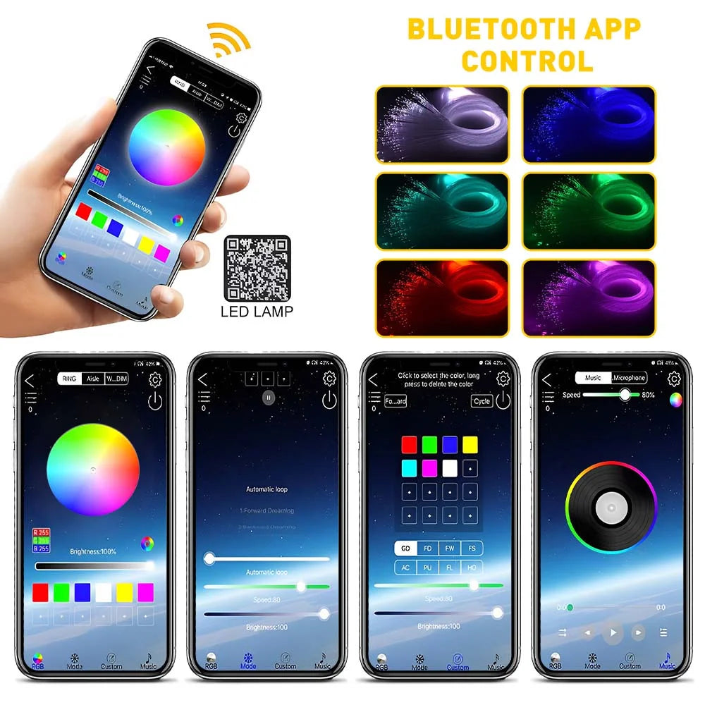 500pc Fiber Optic Car Headliner Star Light Kit Remote V18895