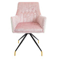 Pink Crushed Velvet Swivel Armchair T78510