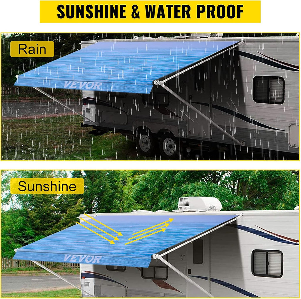 Ocean Blue 15oz Vinyl RV Awning Replacement Canopy S33892