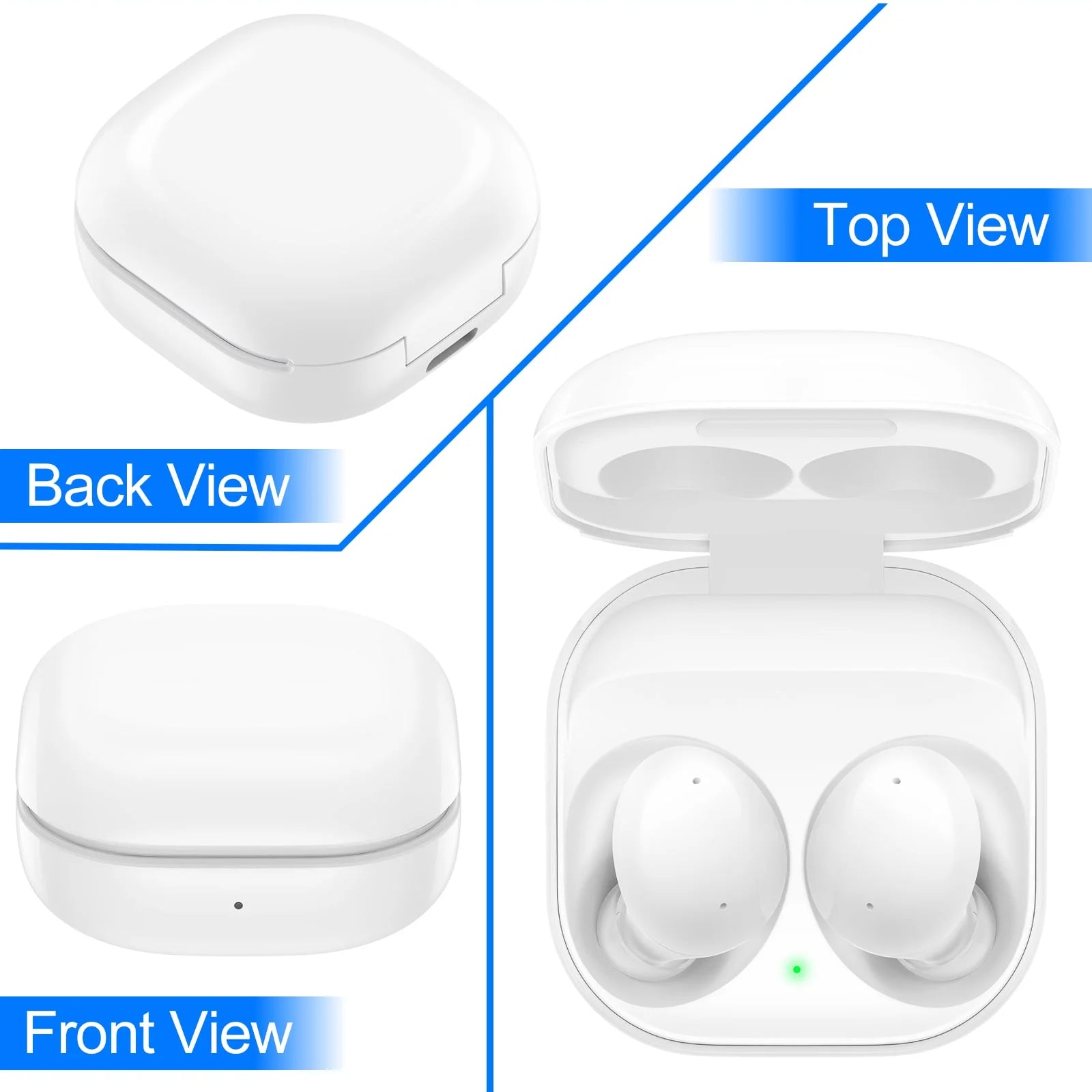 White Truly Wireless Bluetooth Headphones with Noise Isolation J25507