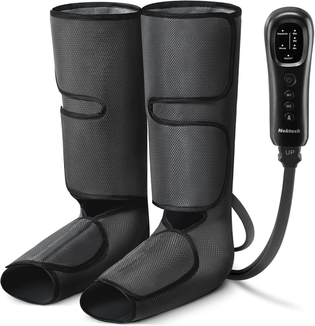 Leg Massager with Air Compression, Foot and Calf Massage Machine with Hand-held Controller 2 Modes 3 Intensities, Adjustable Leg Wraps Z804563