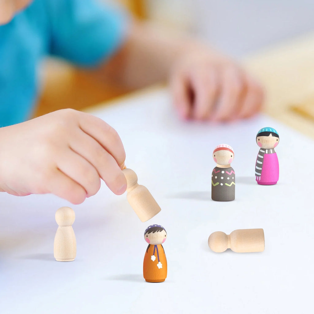 50pcs Unfinished Wooden Peg Dolls S690279
