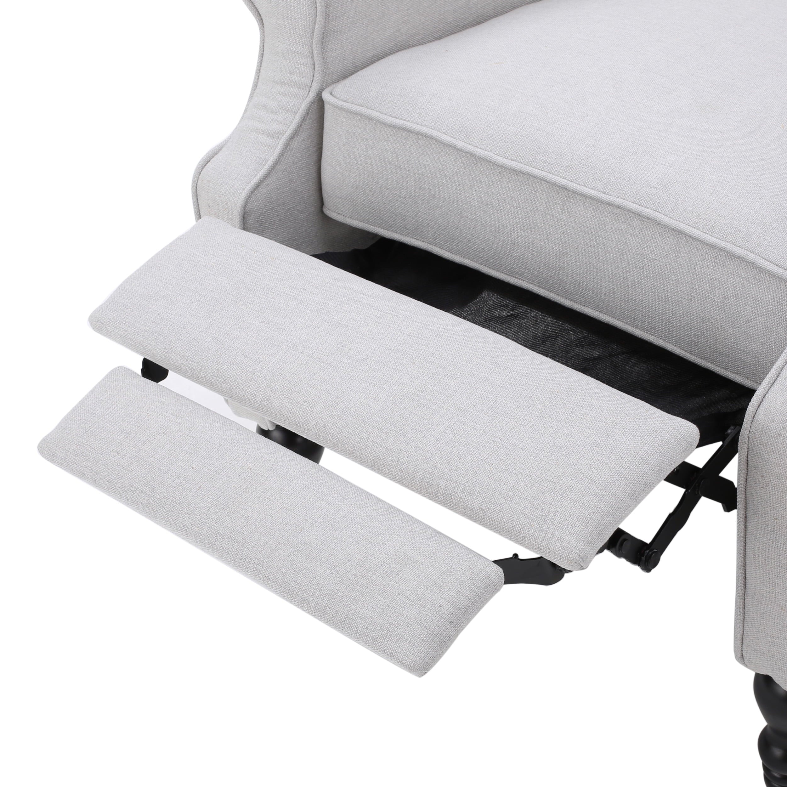 Light Gray Fabric Pushback Recliner, Set of 2 T6711