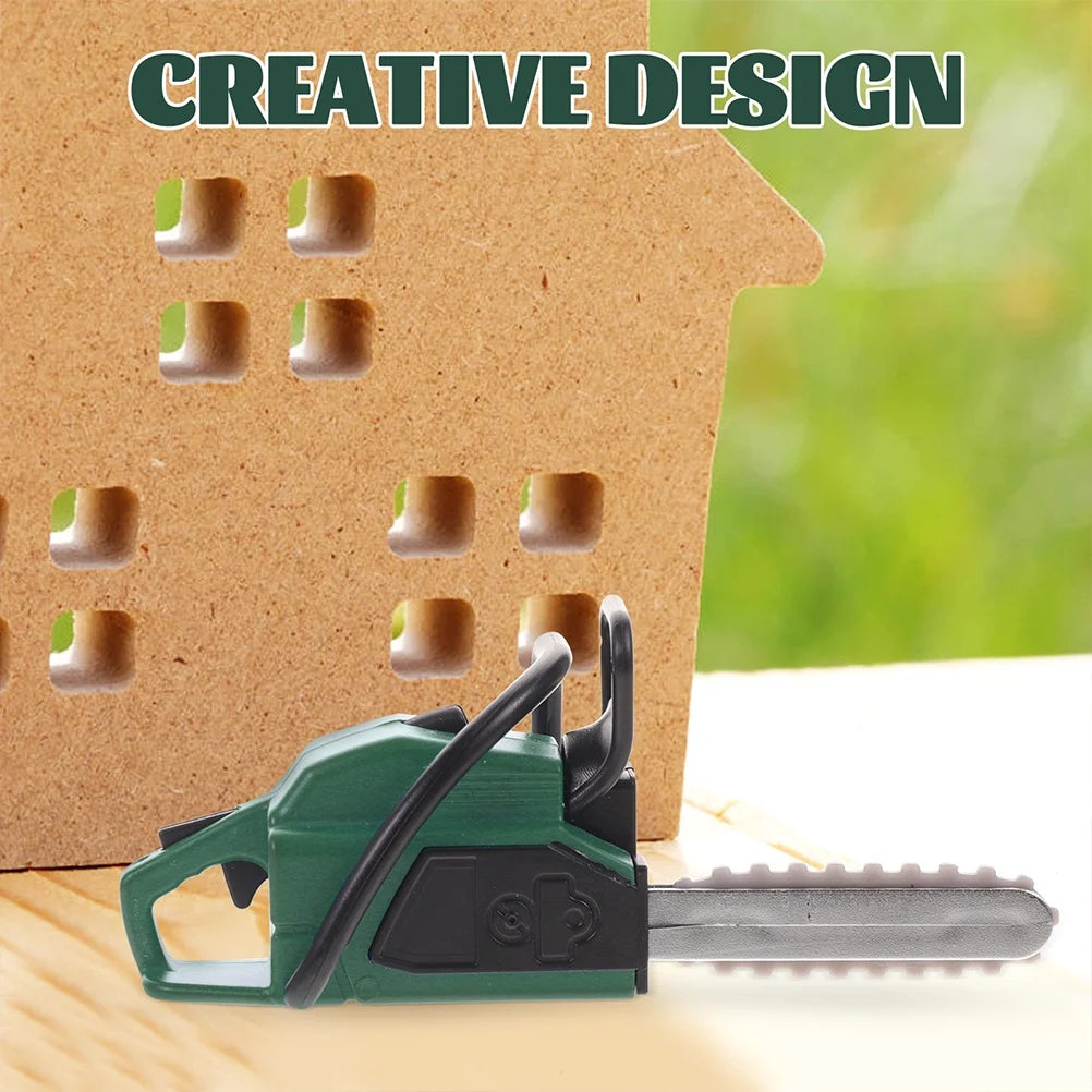 10 Pcs Dollhouse Chainsaw Ornament Models Miniature Toy Decorations U266304
