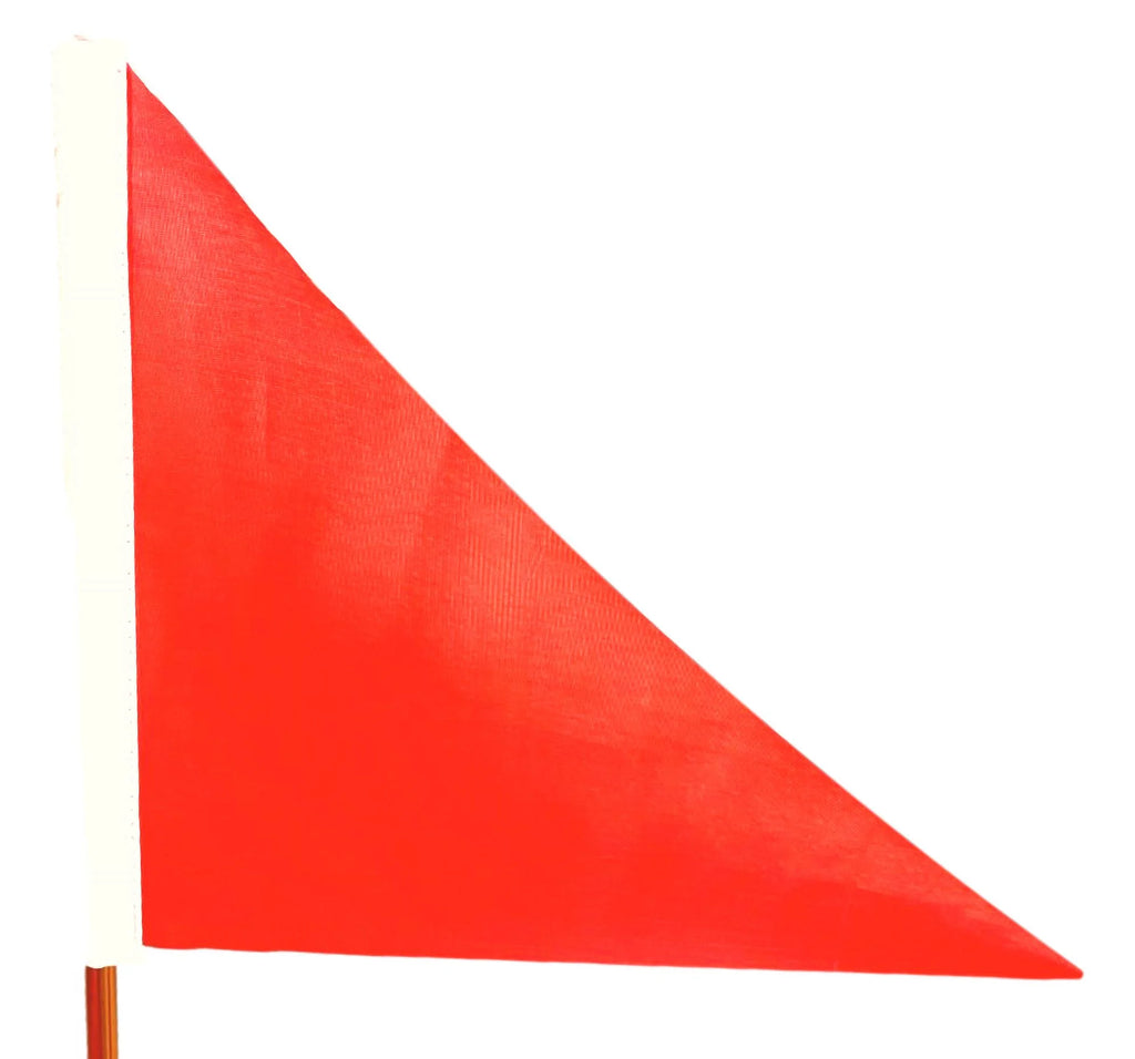 Red Triangle Flag Pole Socket Base Bronze Anodize Aluminum 5/16" Tube Foldable Pole with Light E554