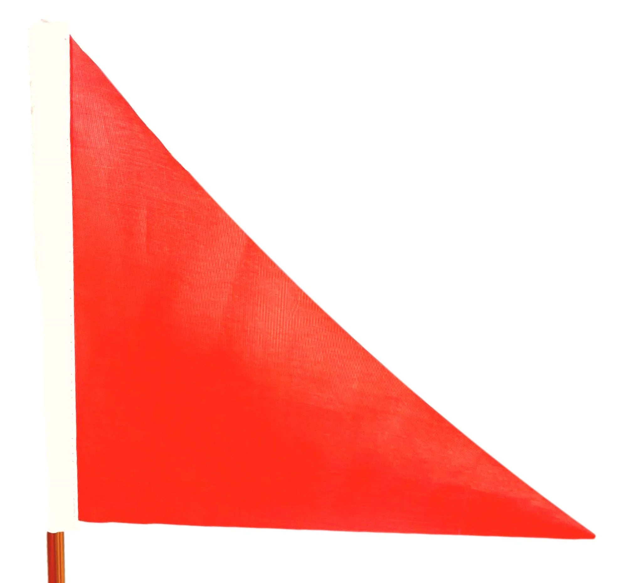 Red Triangle Flag Pole Socket Base Bronze Anodize Aluminum 5/16" Tube Foldable Pole with Light E554