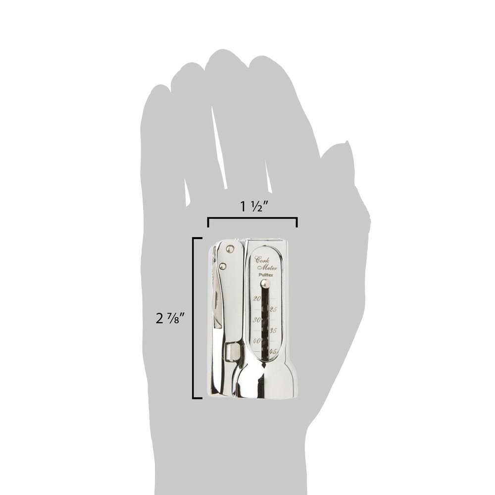 Compact Chrome-Plated Corkscrew with Pouch A9701