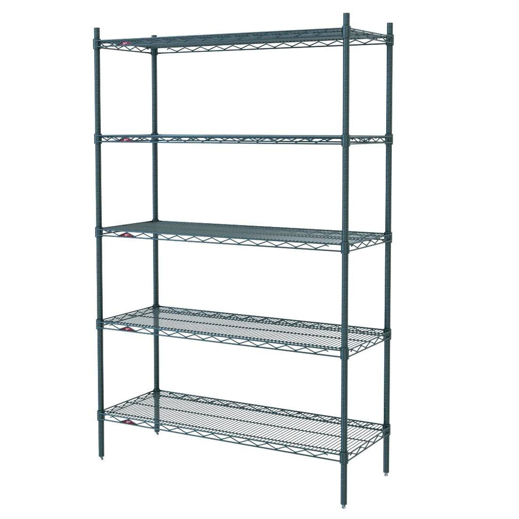 Metro Super Erecta Starter Shelving Unit, 60x22W x 24x22D x 74x22H, (5) Wire Shelves B435920