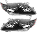 Black Polycarbonate Projector Headlamps Pair Set for 2007-2009 Toyota Camry A370834