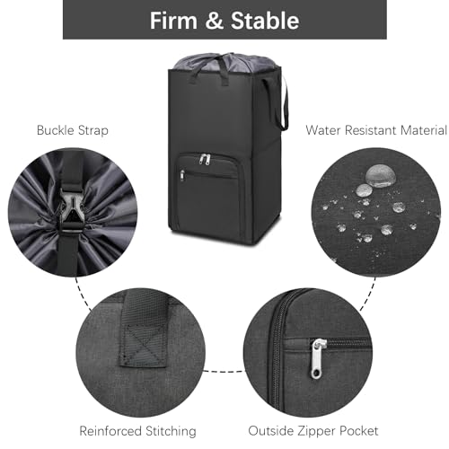 Rolling Laundry Hamper with Wheels, Large 90L Collapsible Laundry Basket Bag E63187