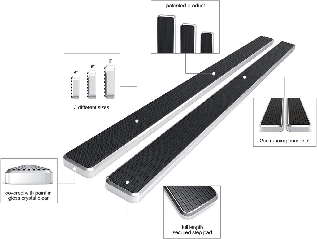 5in Running Boards for Dodge Ram Crew Cab I758588