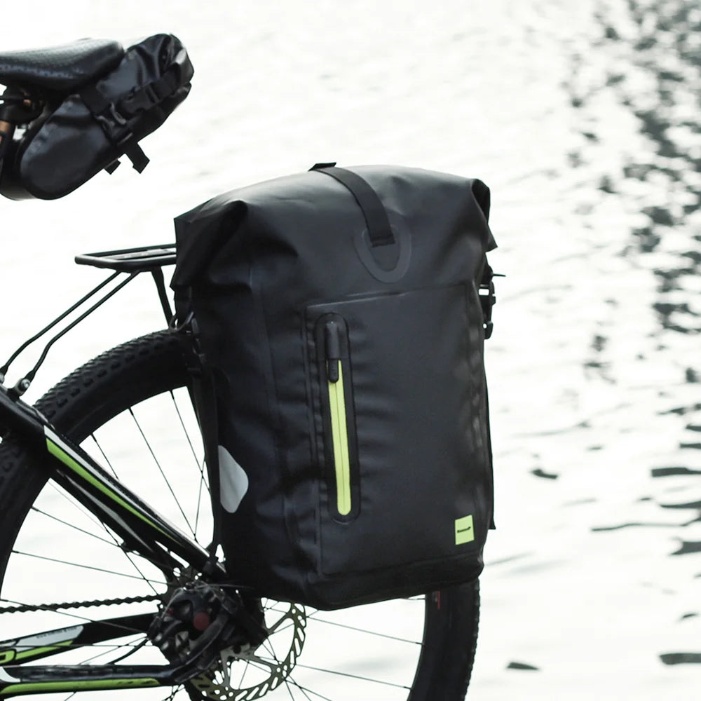 25L Waterproof Bike Rear Rack Pannier Bag X4339