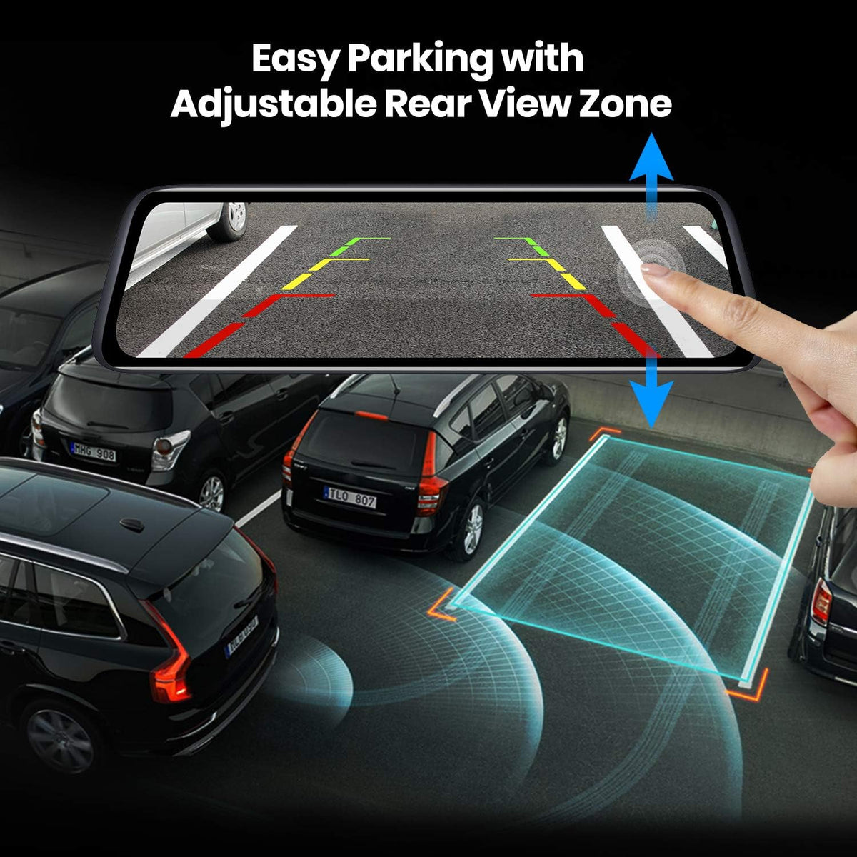 9.35'' Full Laminated Ultrathin Touch Screen Rear View Mirror Dash Cam F897