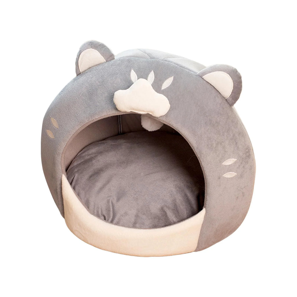 Cat Bed with Plush Ball Inner Cushion Machine Wash N228