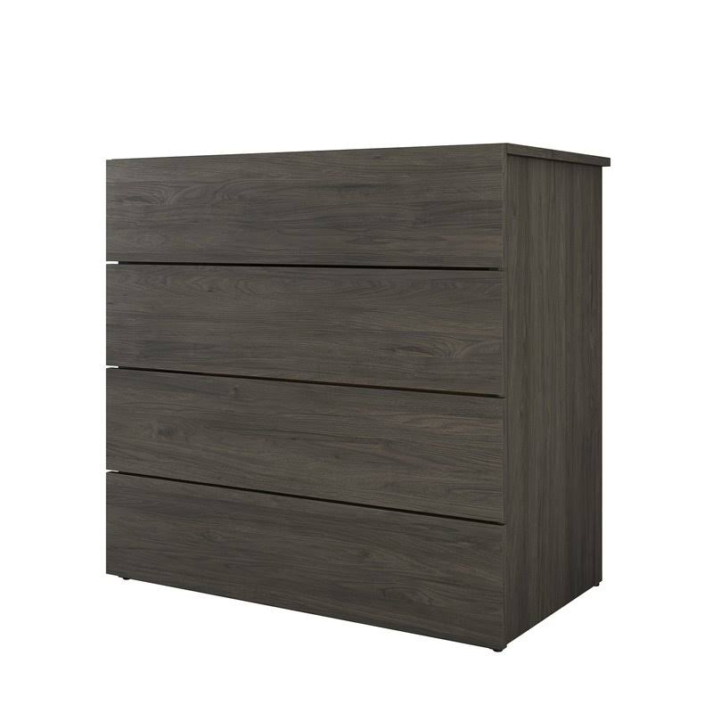 Queen Size 4 Piece Bedroom Set Bark Grey and White U209674