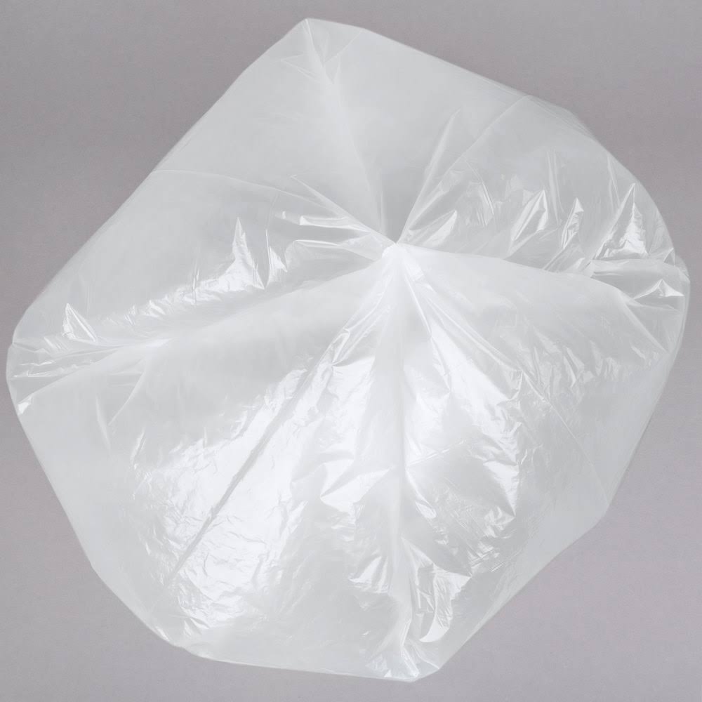 56 Gallon 1.2 Mil Clear Heavy Duty Trash Bag - 100/Case Z835794