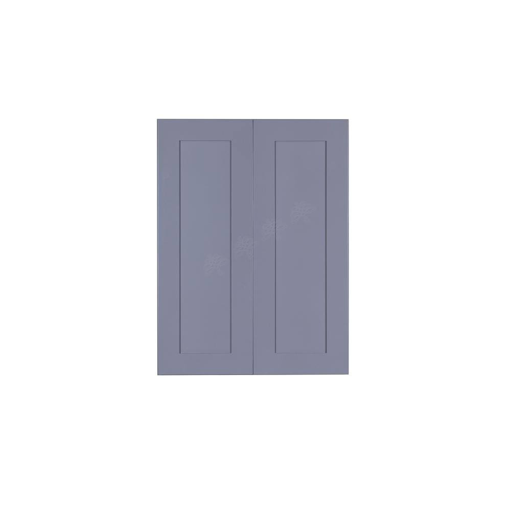 Gray 2-Door Wall Cabinet with 2-Shelves Y90939