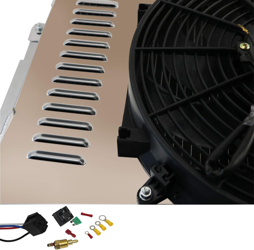 3 Rows Aluminum Radiator Fan Relay Switch for Chevy V8 B9922