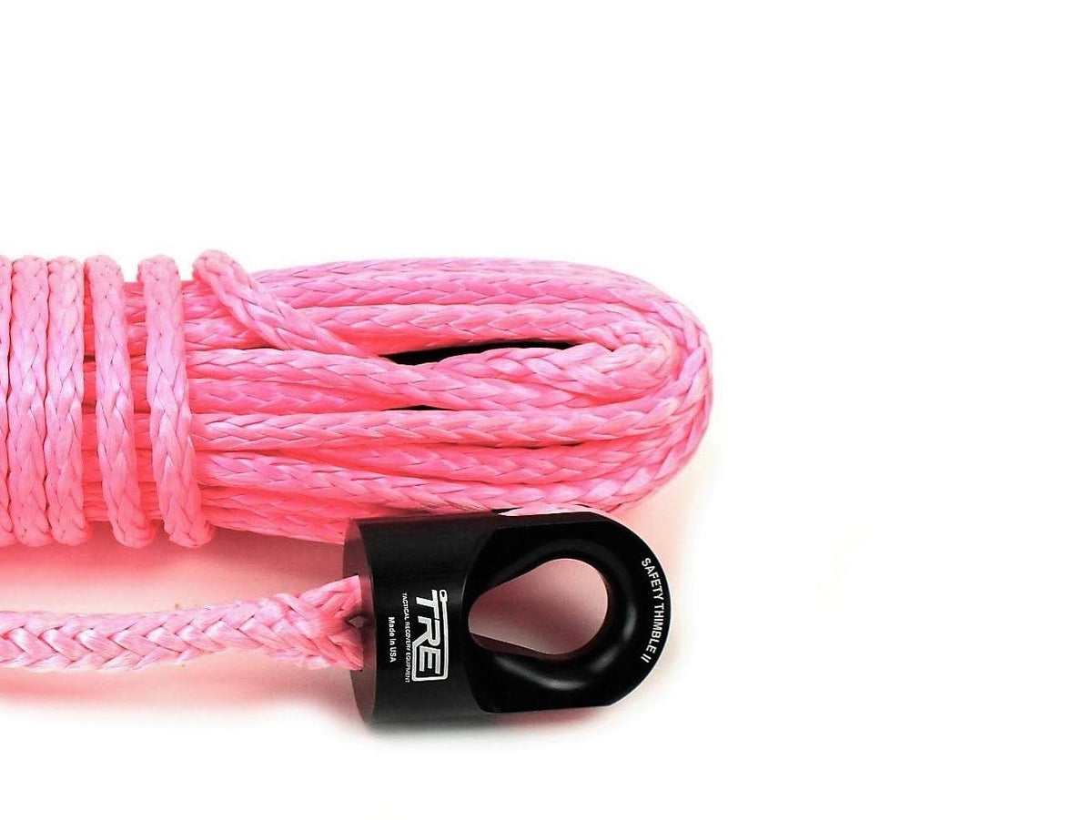 3/8 x 100 Pink Winch Rope with Black Safety Thimble R651461