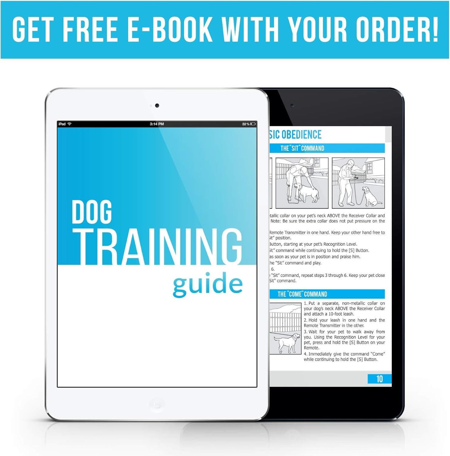 3 Dog Remote Training Collar with Vibration and Beep E838