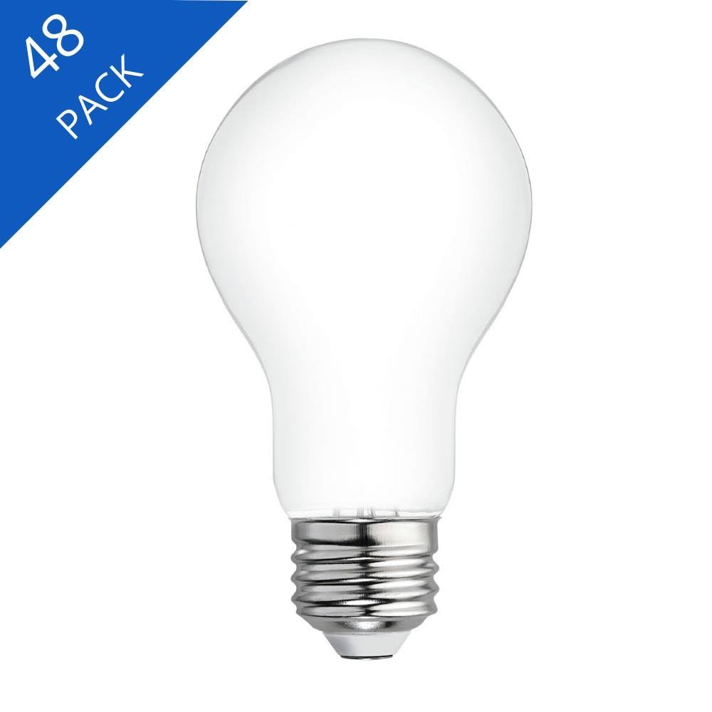 60-Watt A19 Soft White Dimmable LED Light Bulb 48-Pack Z561